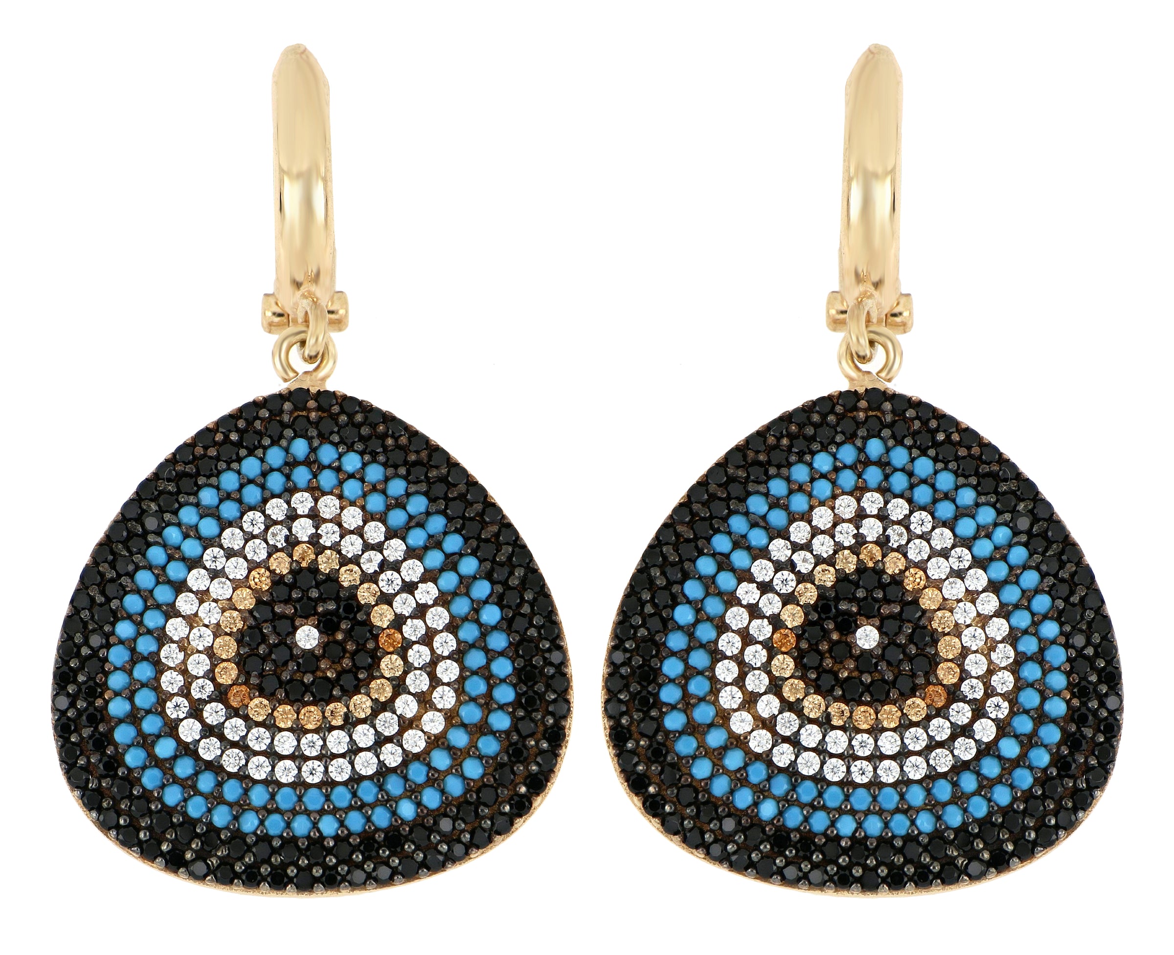 Aretes Ojo Turco Triangular Colgante