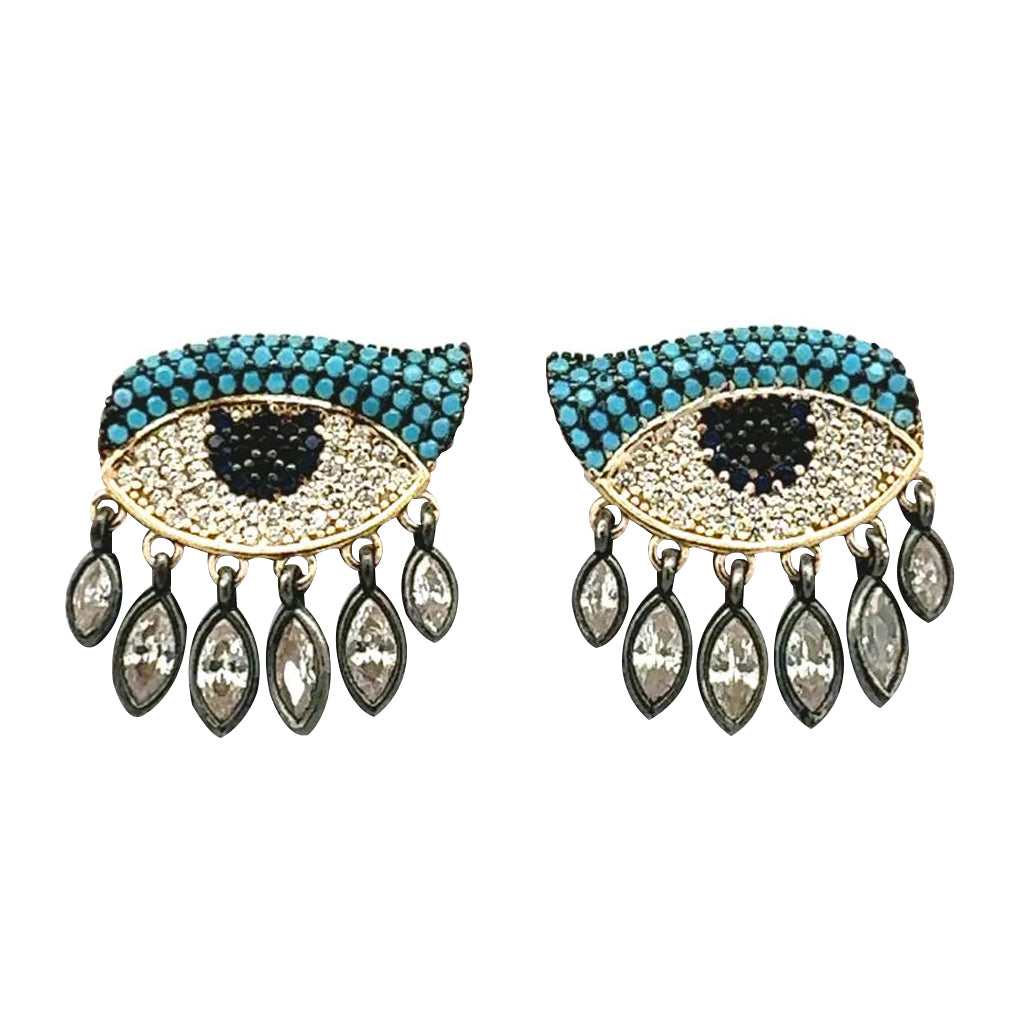 Aretes Ojo con Gotas