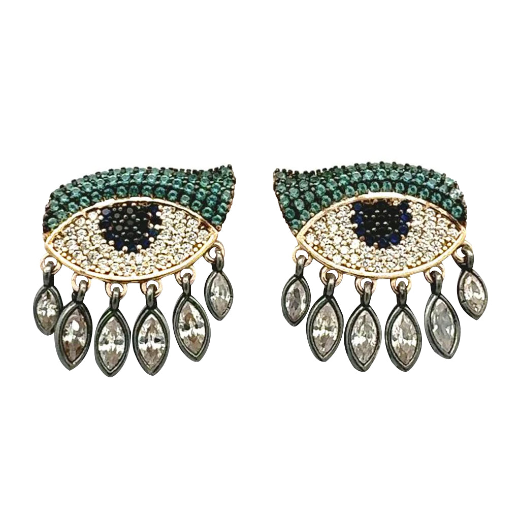 Aretes Ojo con Gotas