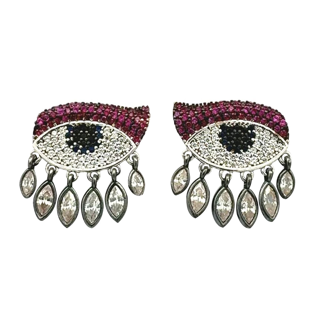 Aretes Ojo con Gotas