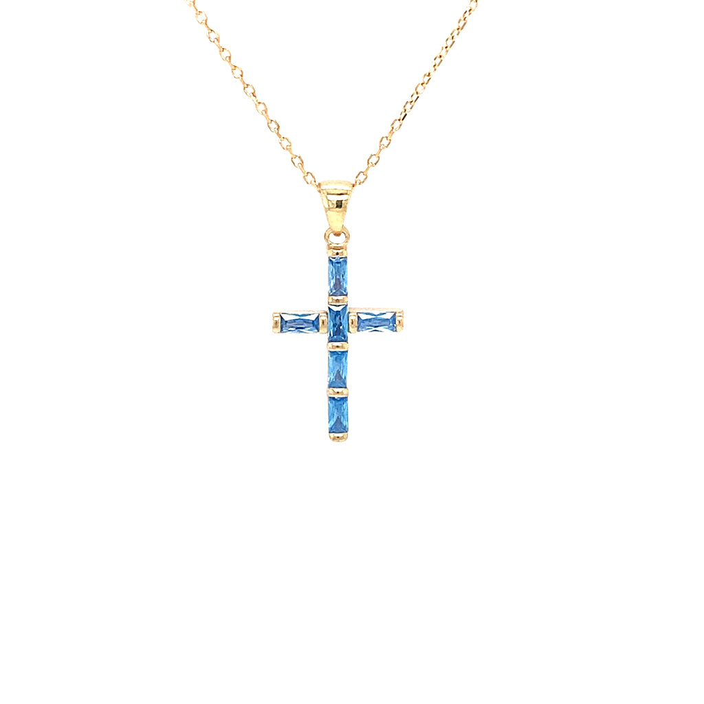 Baguette Cross Necklace