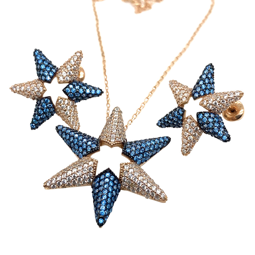 Set of shining stars
