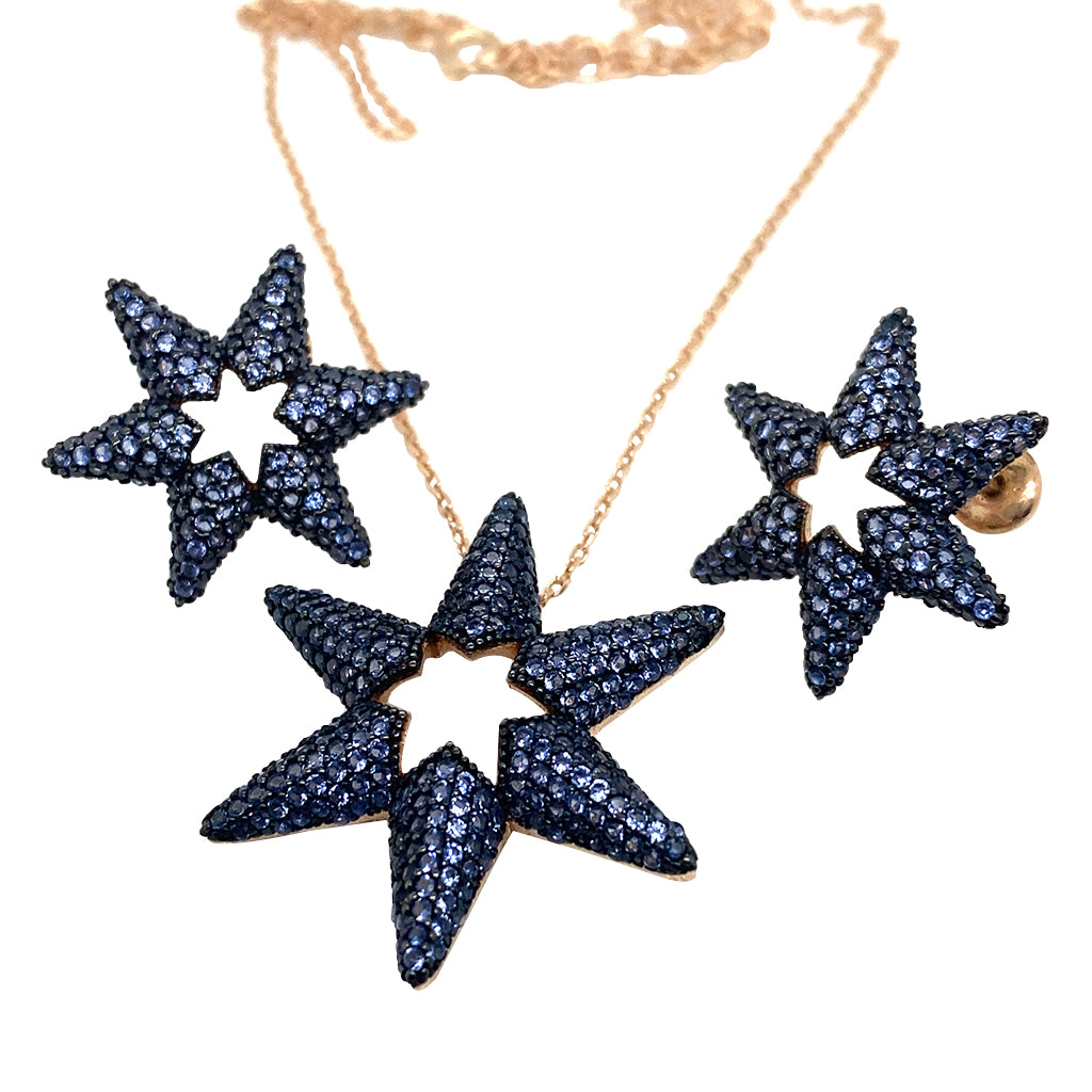 Set of shining stars