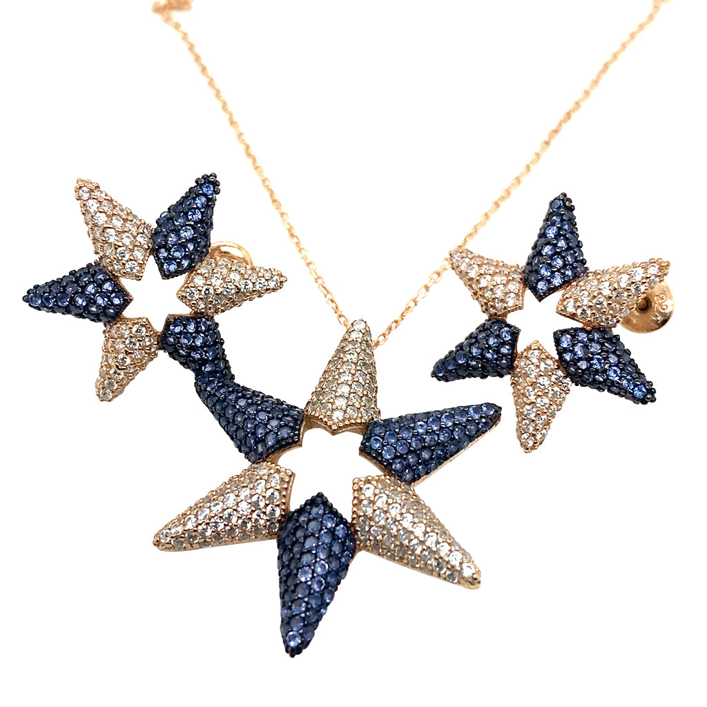 Set of shining stars