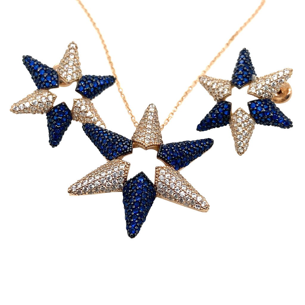 Set of shining stars