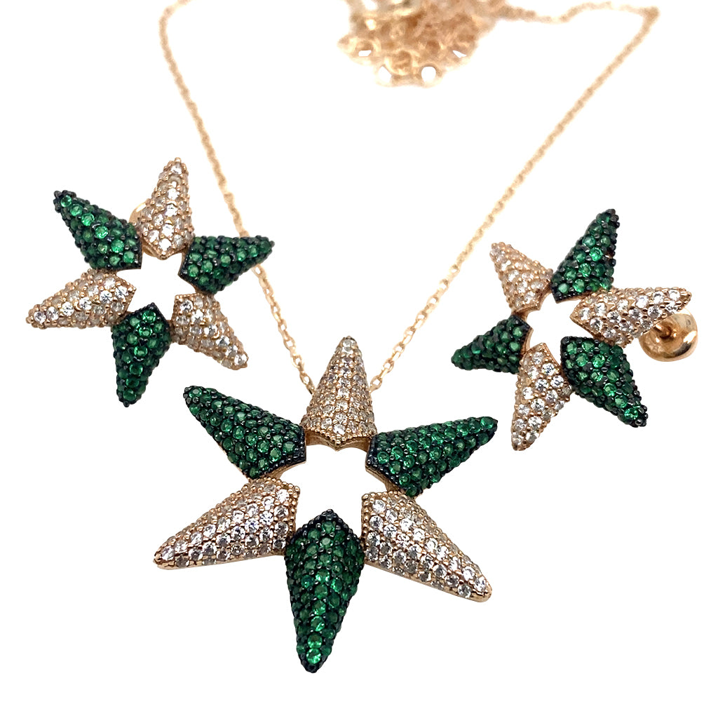 Set of shining stars