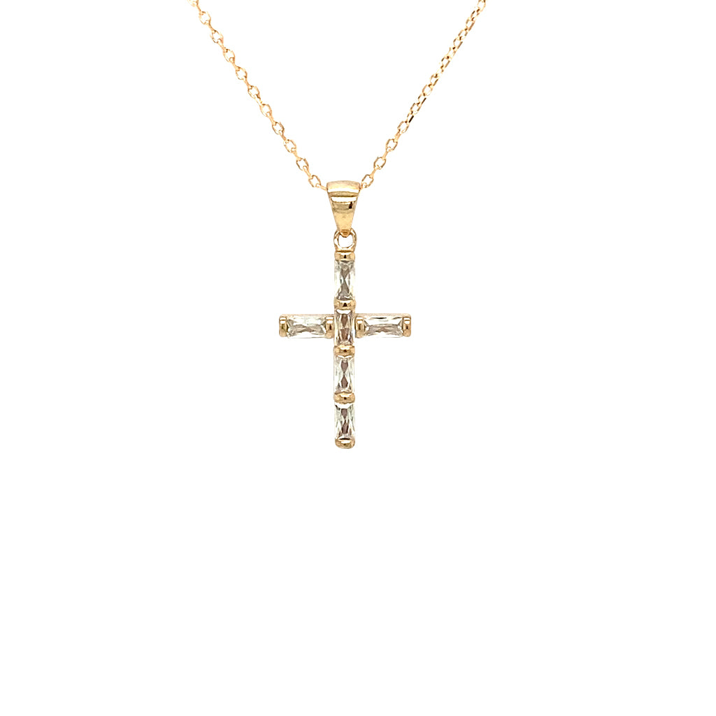 Baguette Cross Necklace