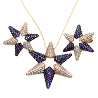 Set of shining stars