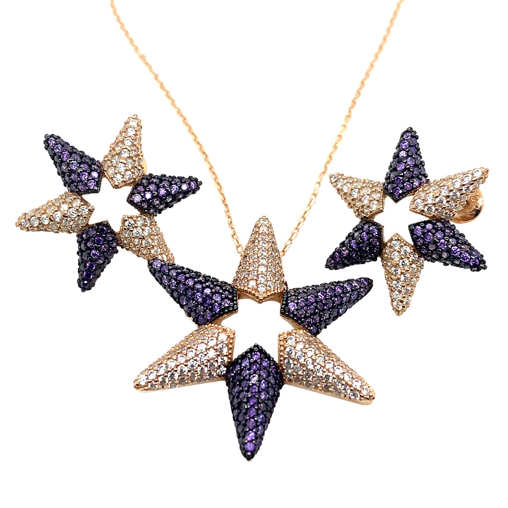 Set of shining stars