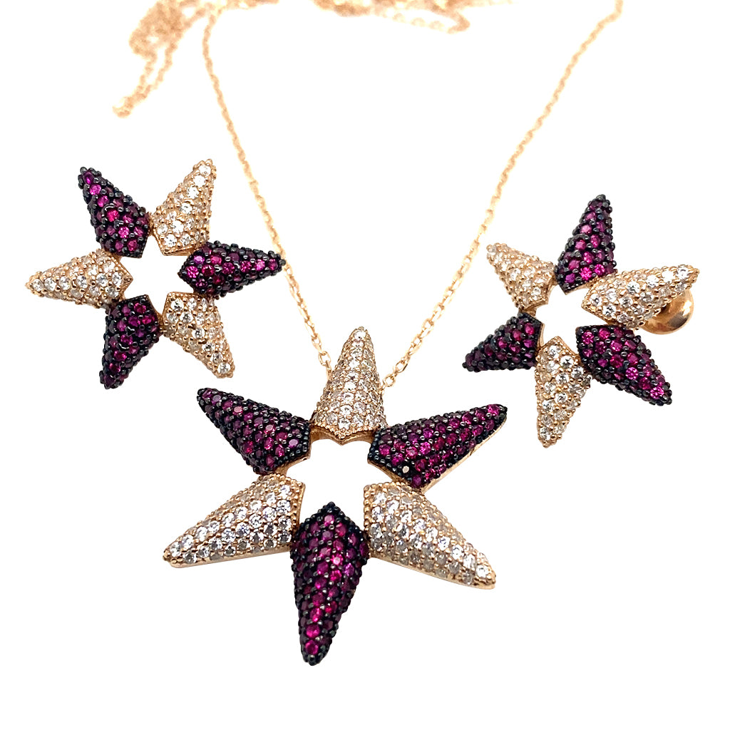 Set of shining stars