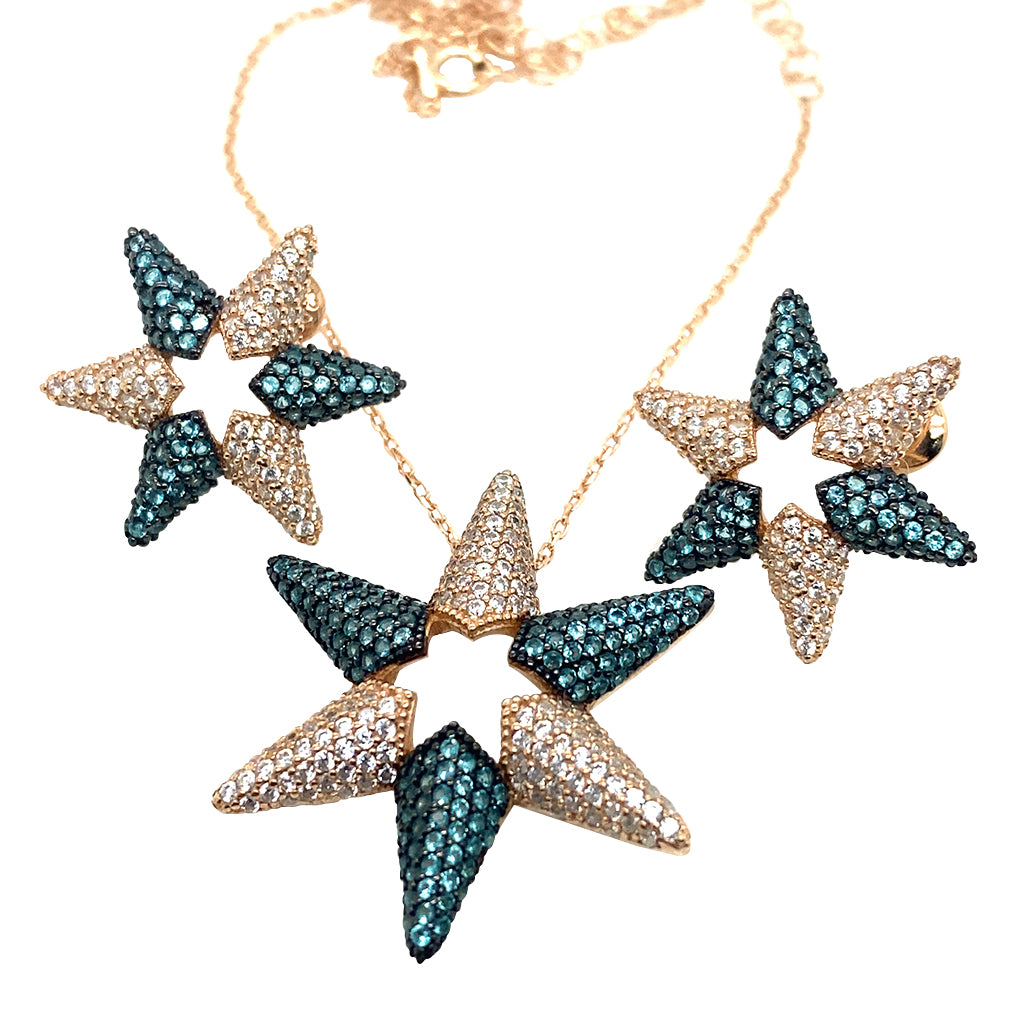 Set of shining stars