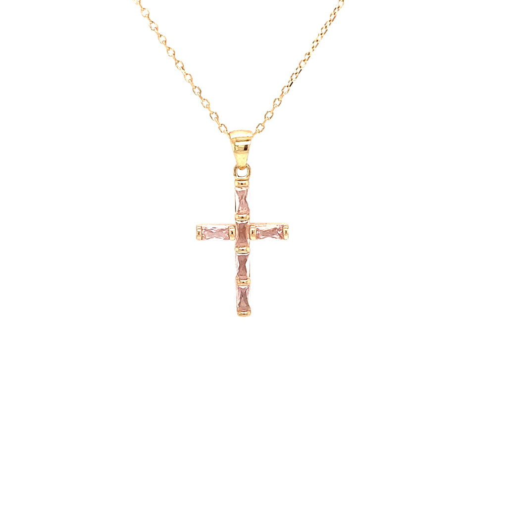 Baguette Cross Necklace