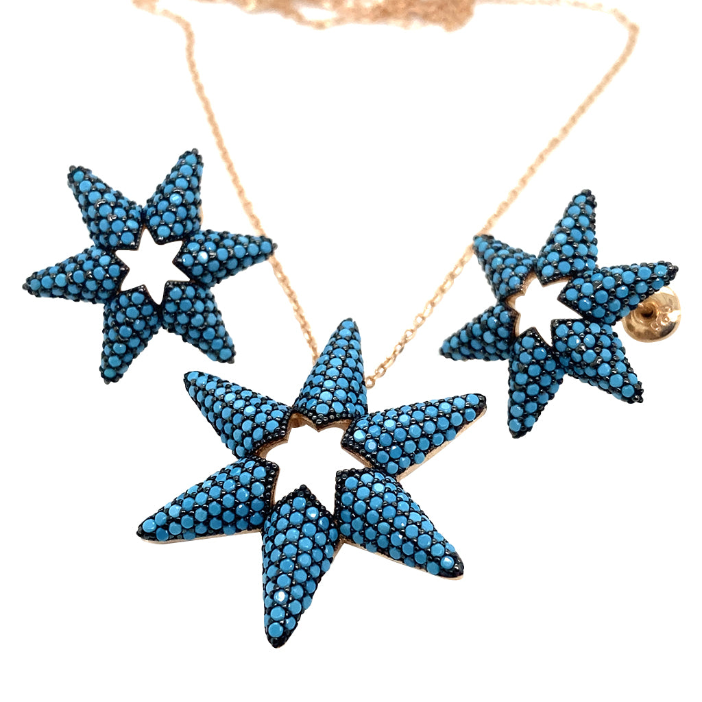 Set of shining stars