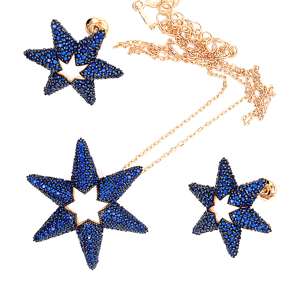 Set of shining stars