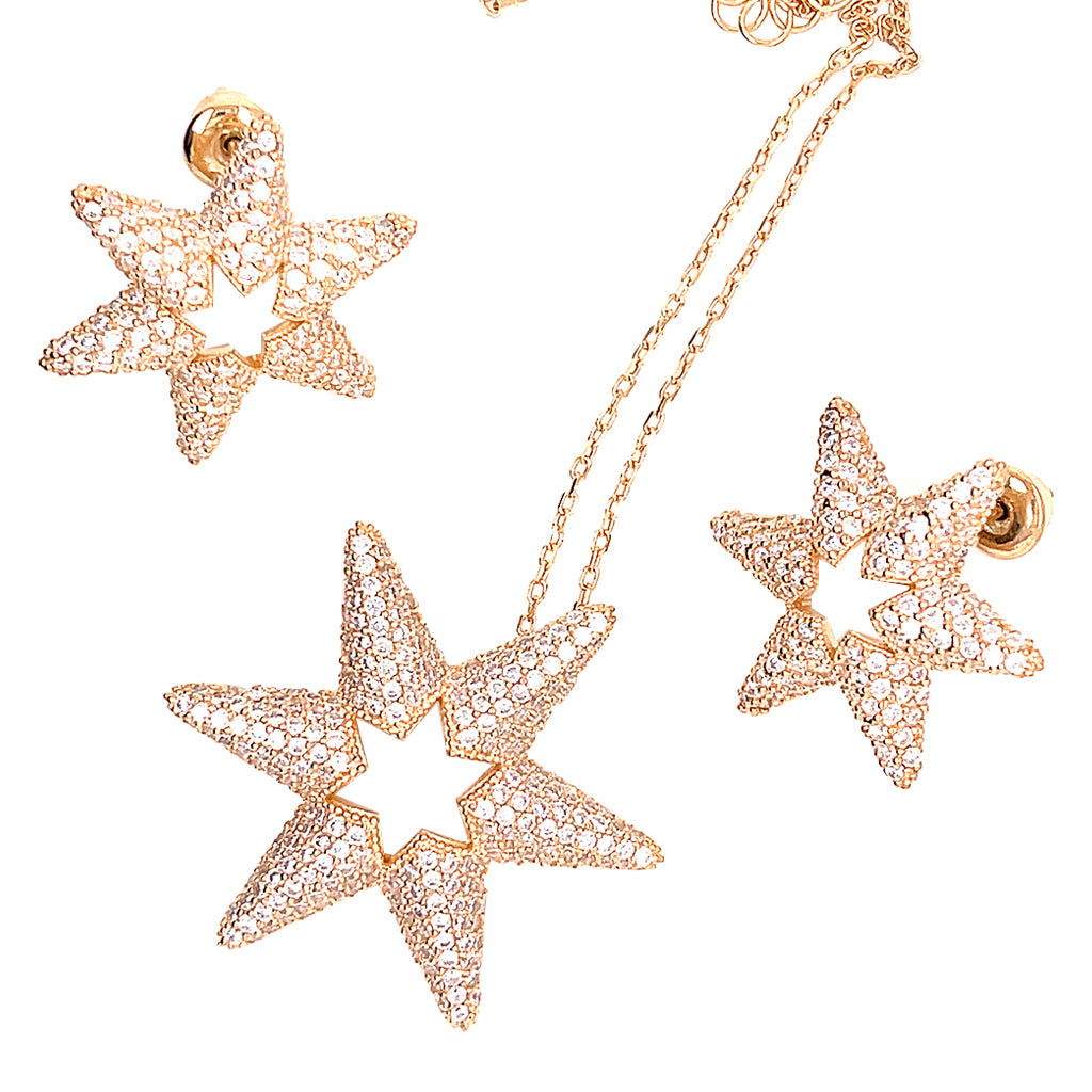 Set of shining stars