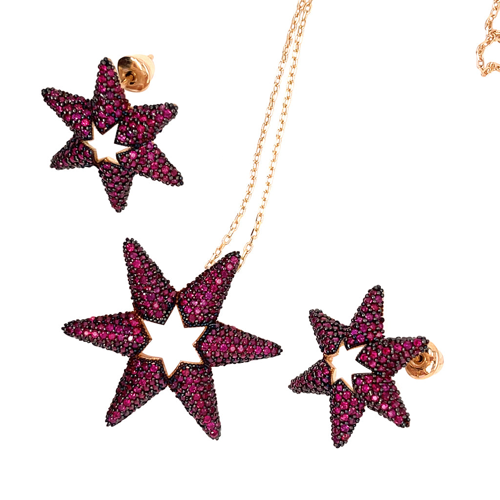 Set of shining stars