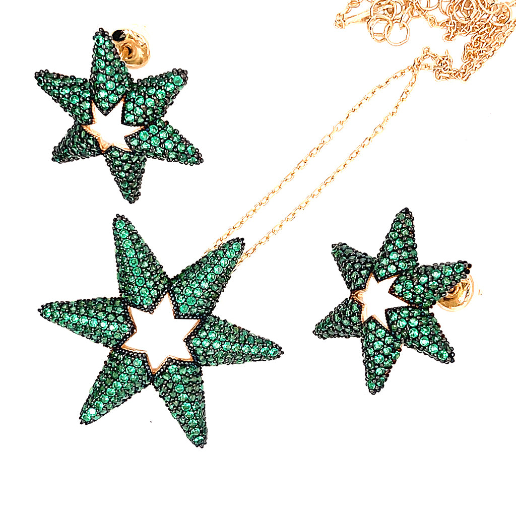 Set of shining stars