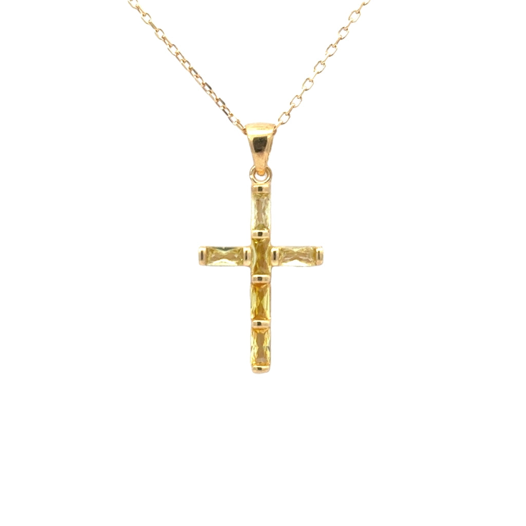 Baguette Cross Necklace