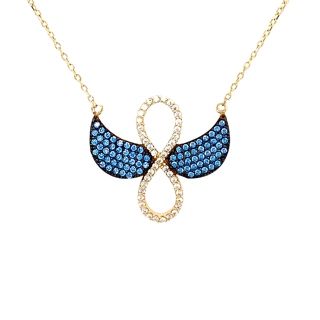 Infinity wings necklace