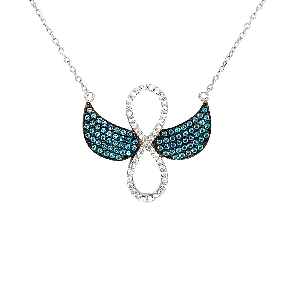 Infinity wings necklace