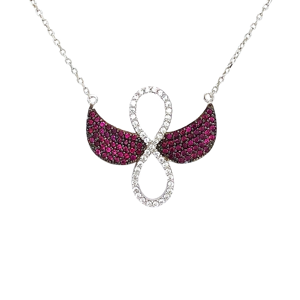 Infinity wings necklace