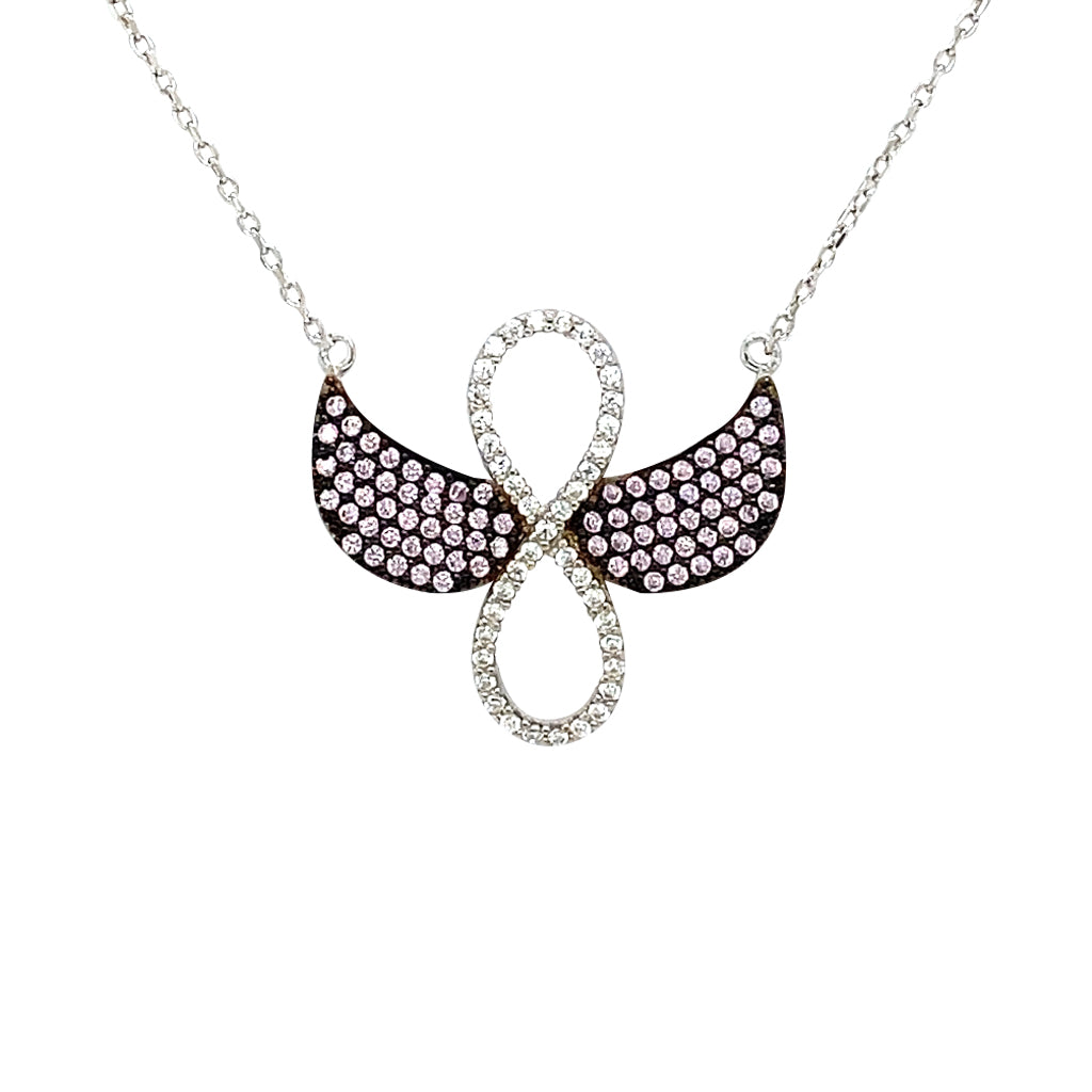 Infinity wings necklace