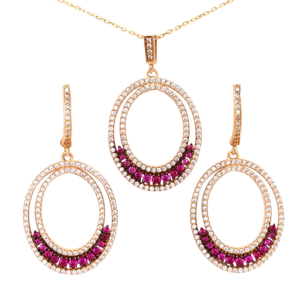 Sparkly Oval Set