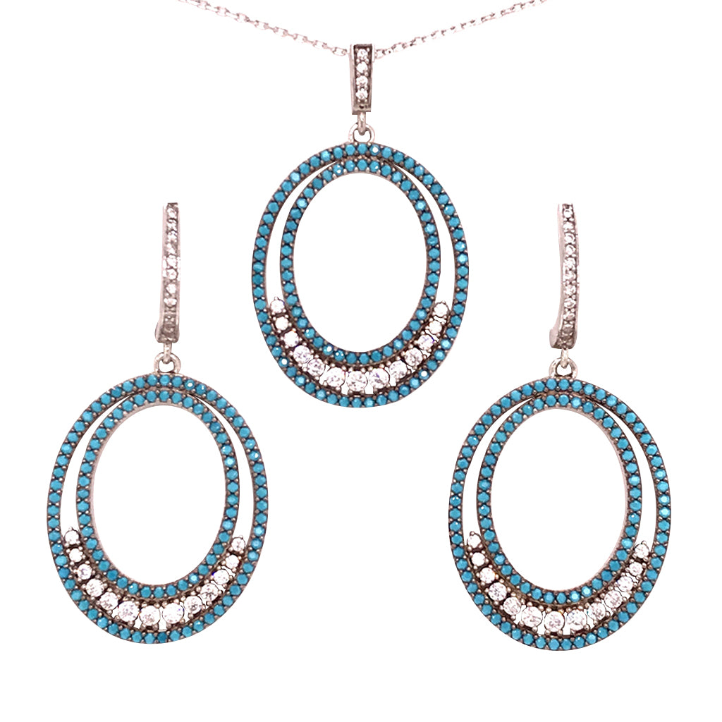 Sparkly Oval Set