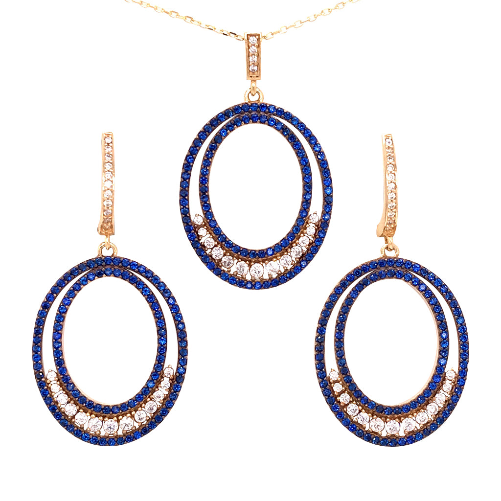 Sparkly Oval Set