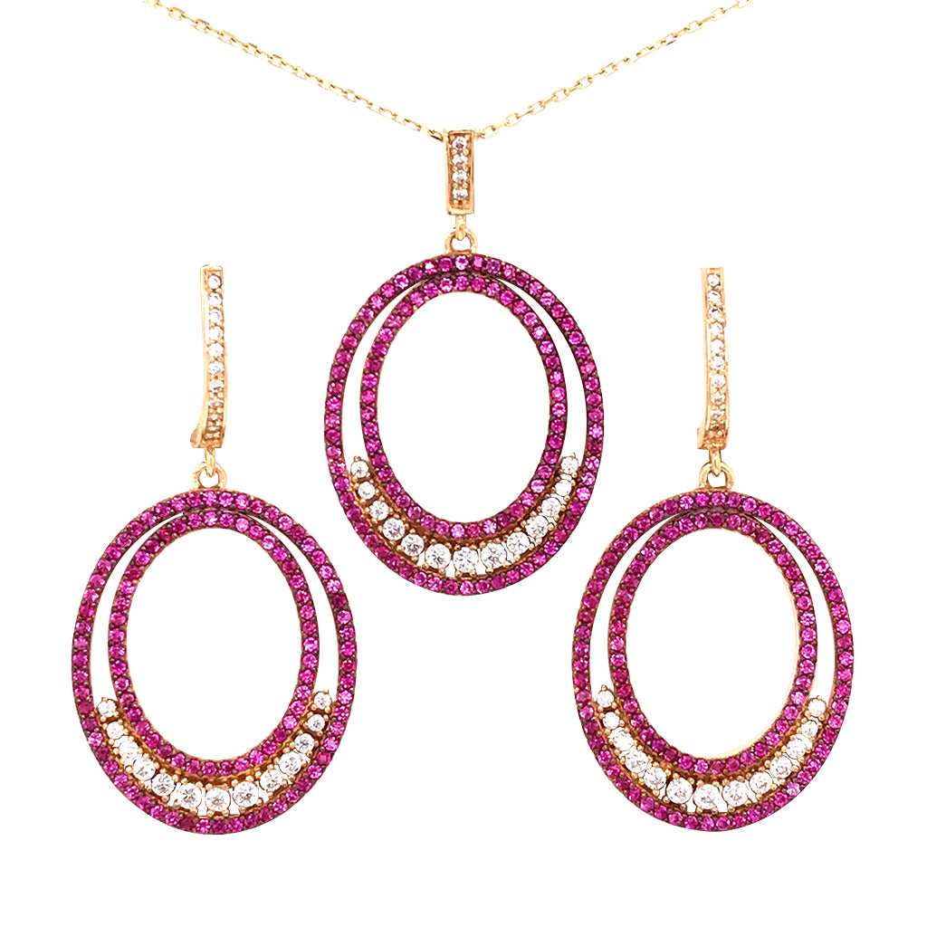 Sparkly Oval Set