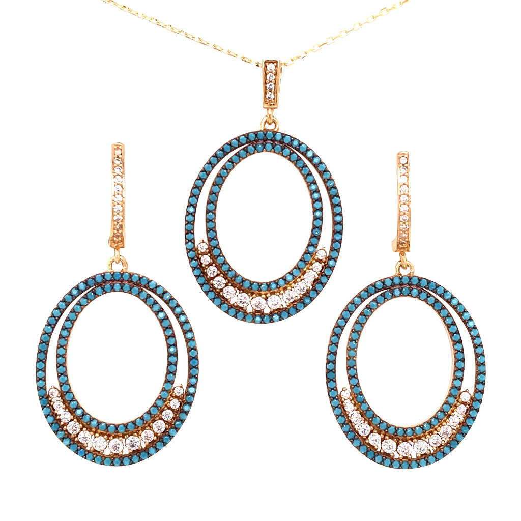 Sparkly Oval Set