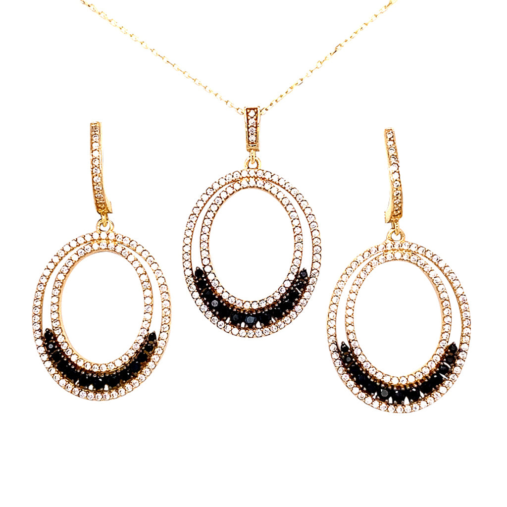 Sparkly Oval Set
