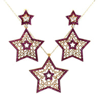 Set of radiant stars