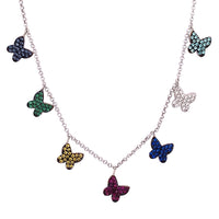 Collar de multi mariposas