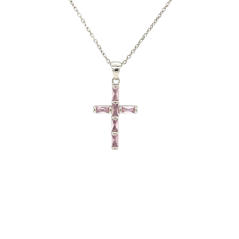 Baguette Cross Necklace