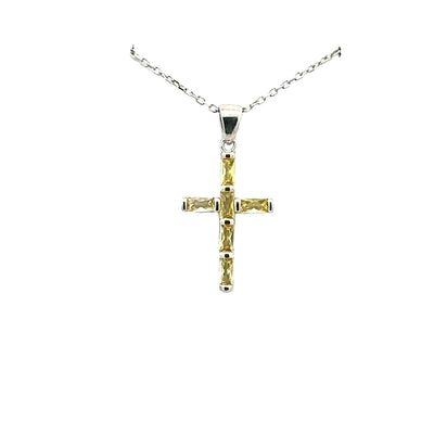 Baguette Cross Necklace