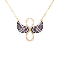 Infinity wings necklace