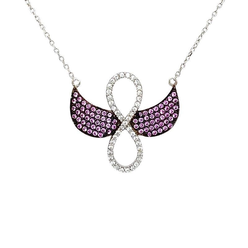 Infinity wings necklace