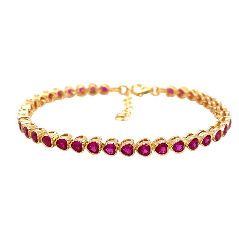 Heart Tennis Bracelet
